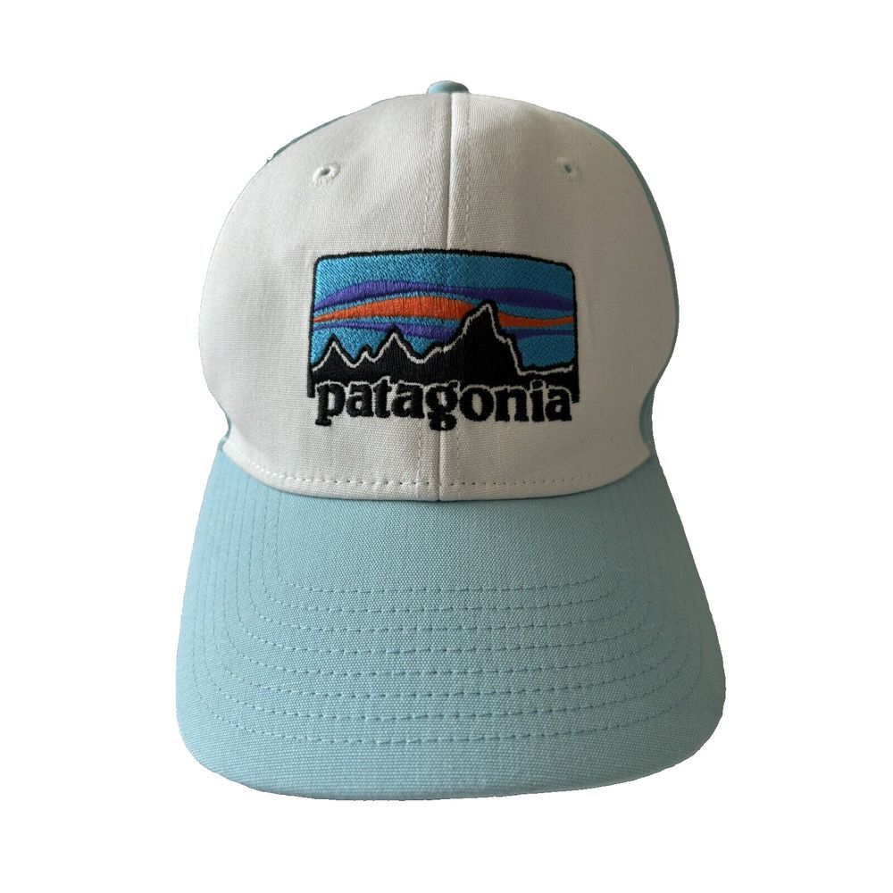 Patagonia Hat Unisex Blue One Size Mesh Trucker Logo Snapback‎ Casual Gorpcore